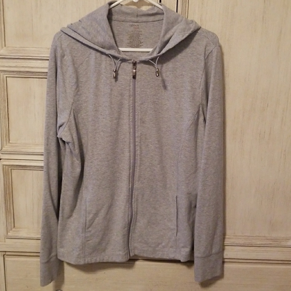 Danskin zip up hooded sweatshirt