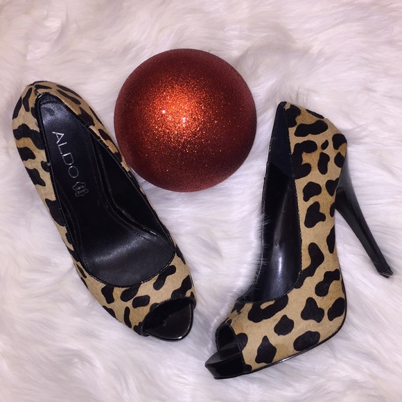 Aldo Shoes - 🖤 NEW ALDO🖤 Leopard Print Peep Toe Heels 37