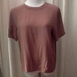 Anna and frank brown silk blouse