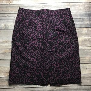 Banana Republic Womens Purple Print Skirt 10