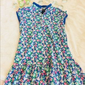 Polo Ralph Lauren Girls Floral Cotton Ruffle Dress