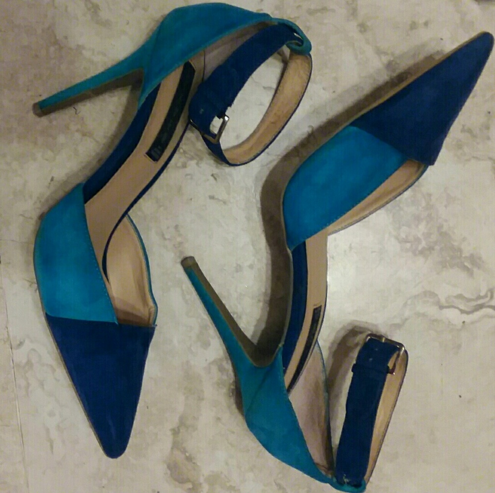 Steve Madden Suede Color Block Heels