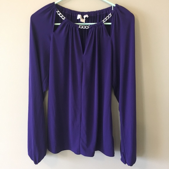 Michael Kors Tops - NWOT purple long sleeve blouse Michael Kors