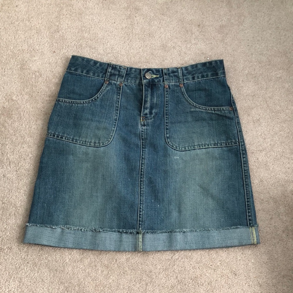 Old navy blue jean skirts