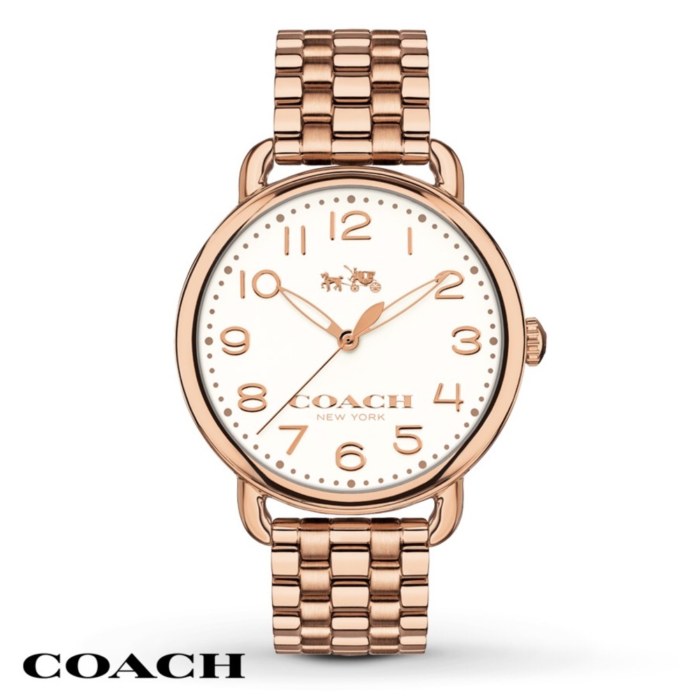 NIB Coach Delancey Rose Gold Watch