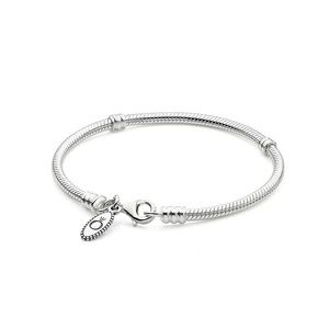 Silver Charm Bracelet with Lobster Clasp