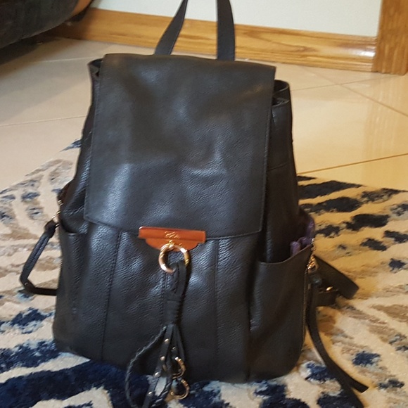 Kooba Margot Leather Backpack Black - Picture 3 of 8