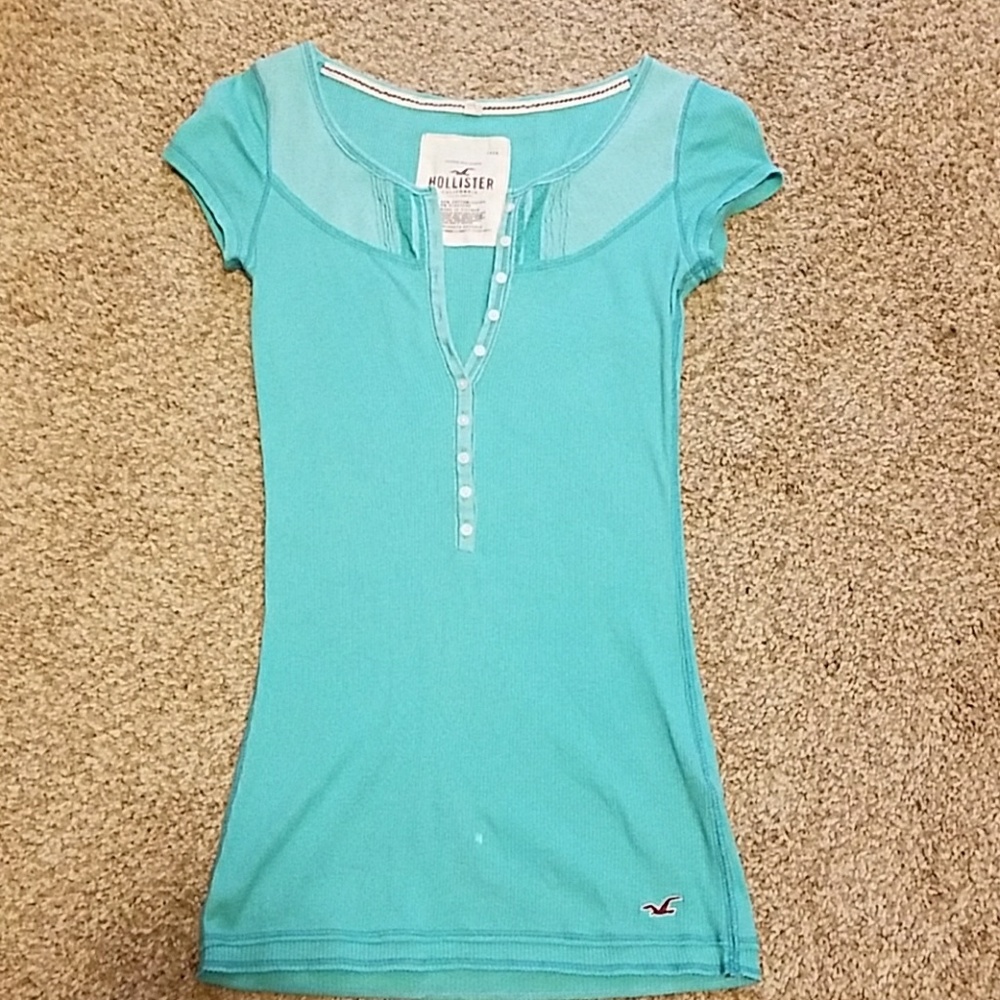 Hollister Bright blue short sleeve