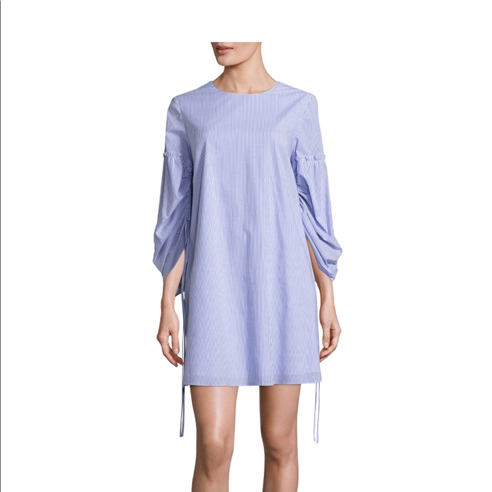 Tibi Elliott Striped Trapeze Dress