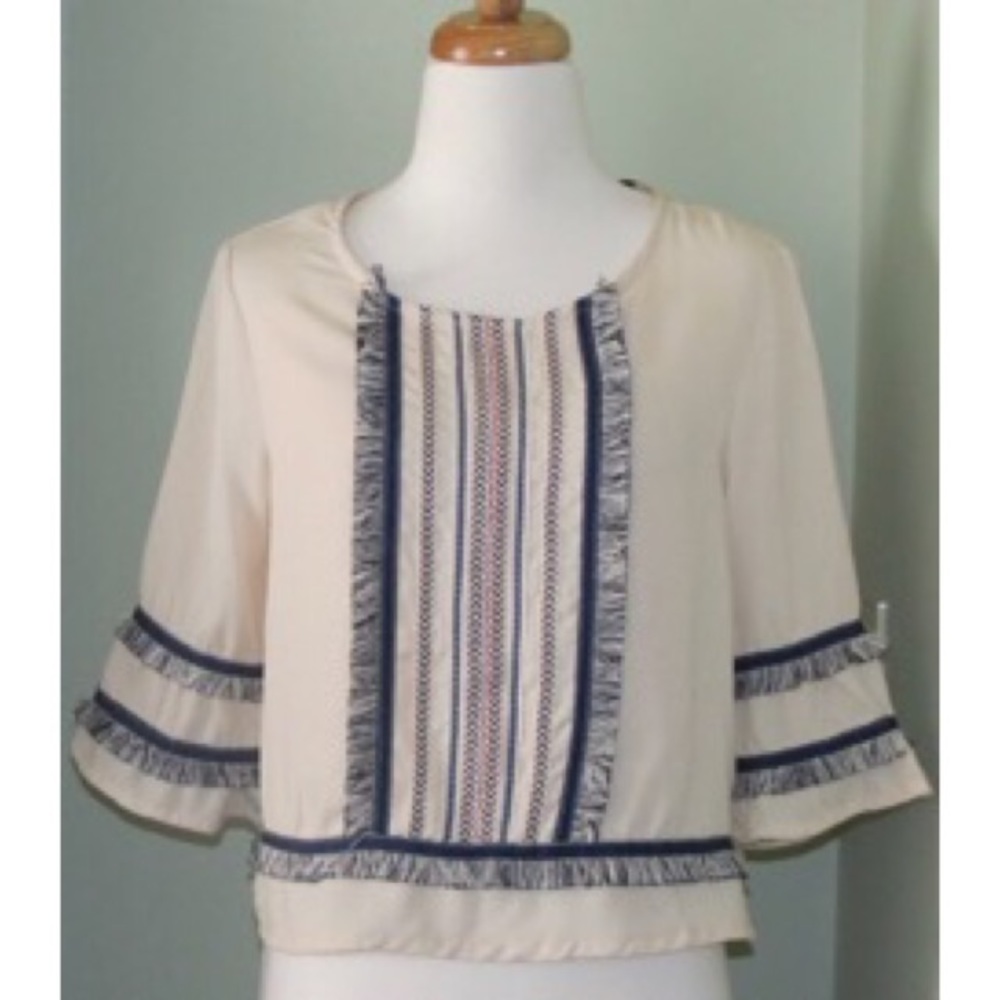 NWT Romeo & Juliet Couture Boho Hippie fringe Top