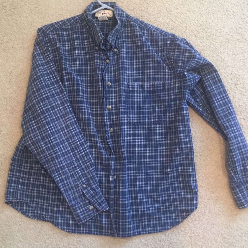 Blue plaid top