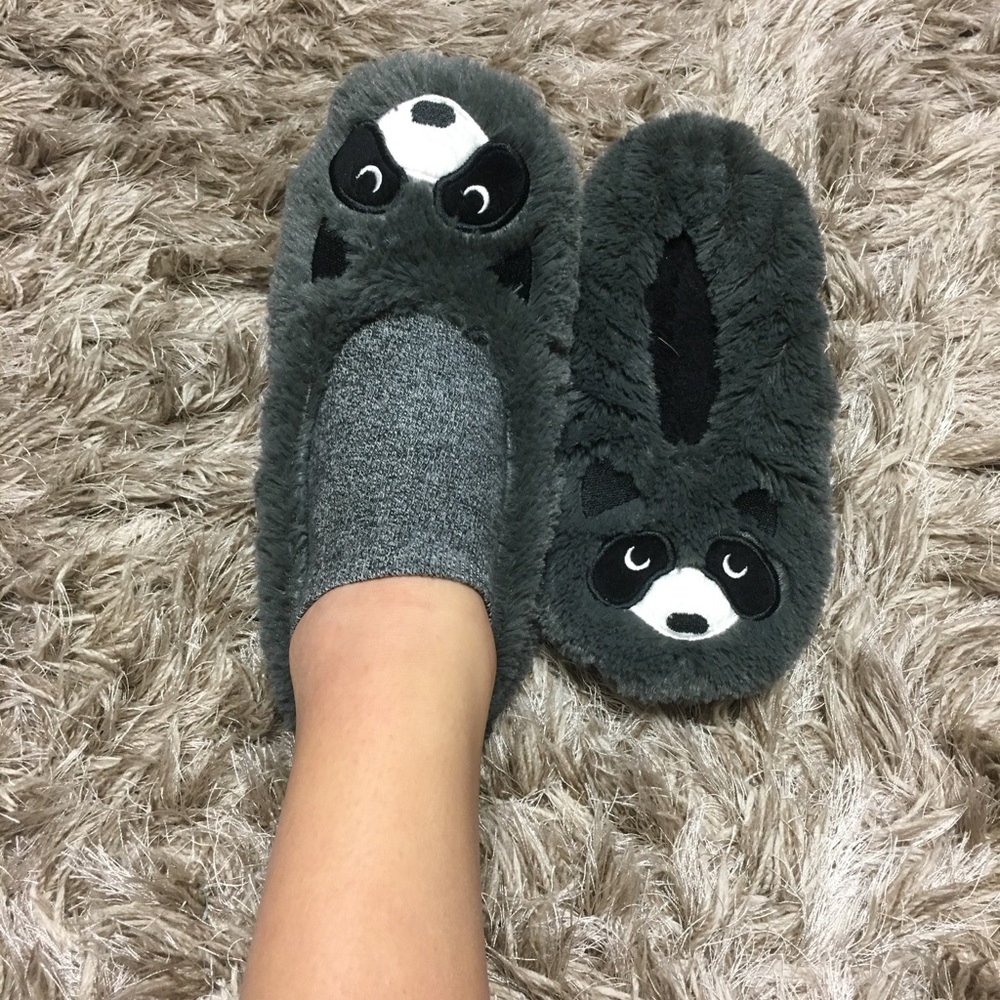 Cute raccoon slippers
