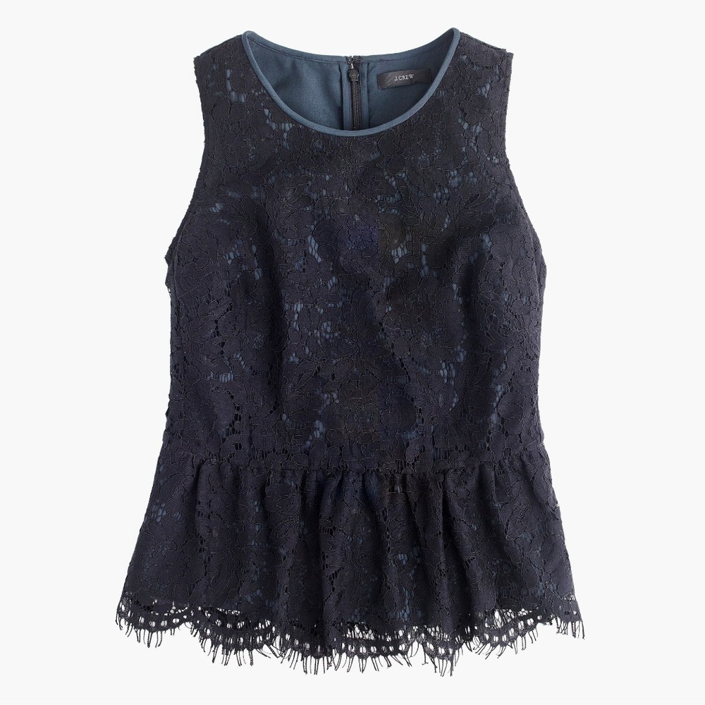 MORE RDUCED NWT J. Crew lace peplum top