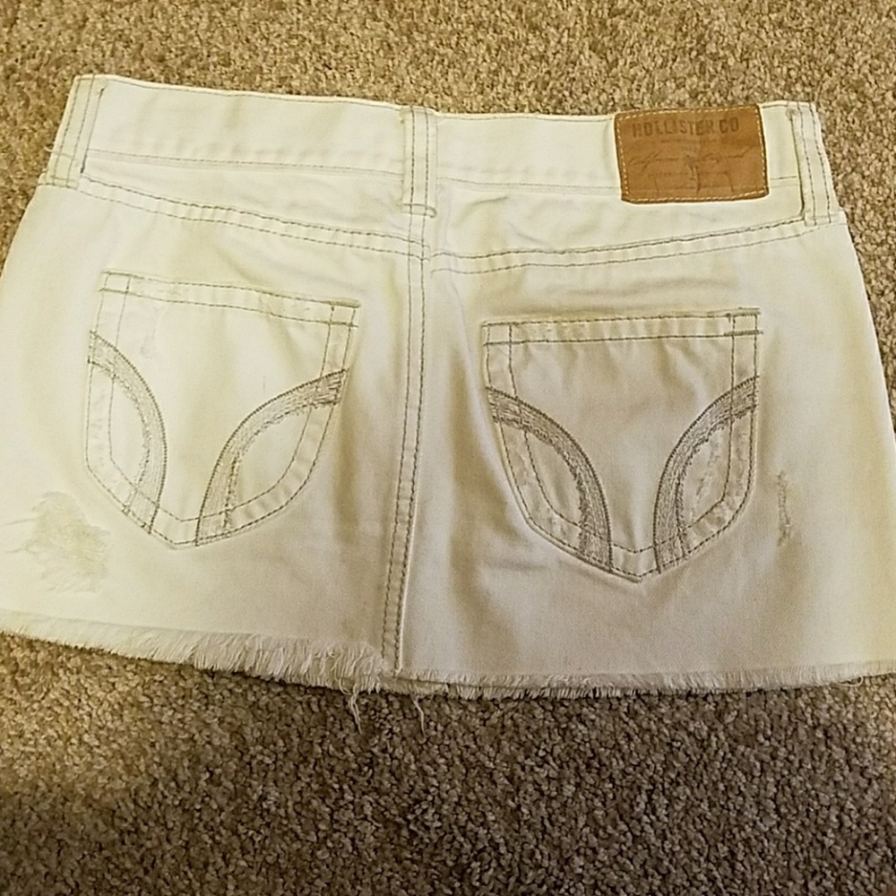 Hollister white jean skirt size 1