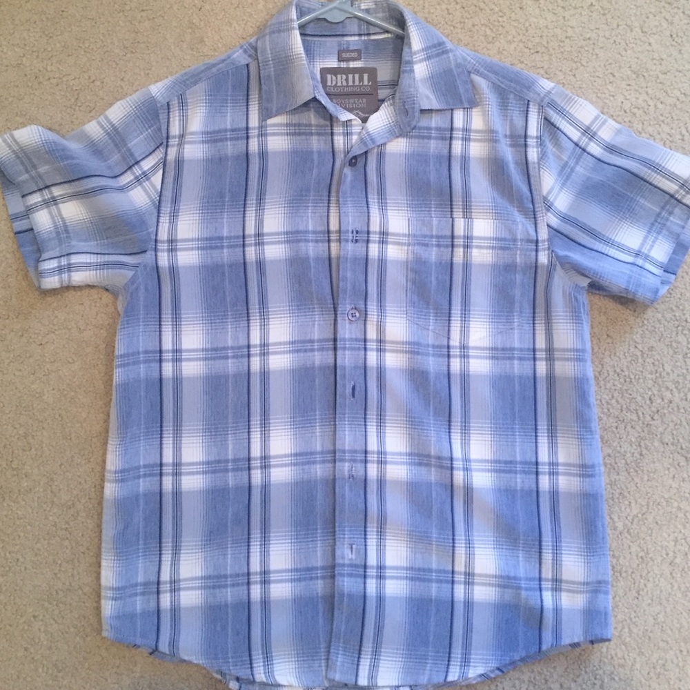 Blue plaid top