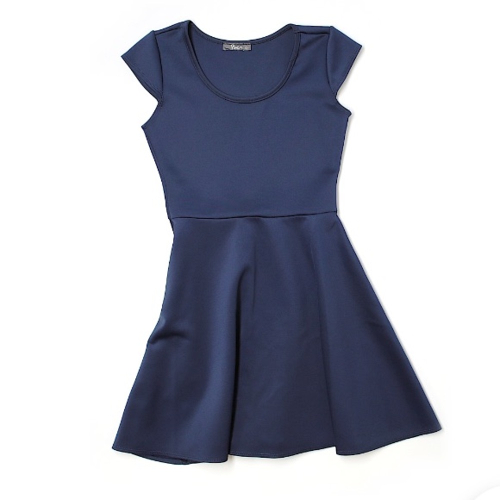 🌟🌟Navy Blue Cap Sleeve Skater Dress🌟🌟