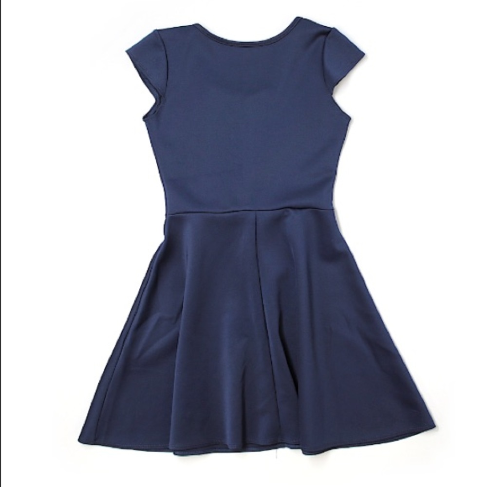 🌟🌟Navy Blue Cap Sleeve Skater Dress🌟🌟 - Picture 2 of 4