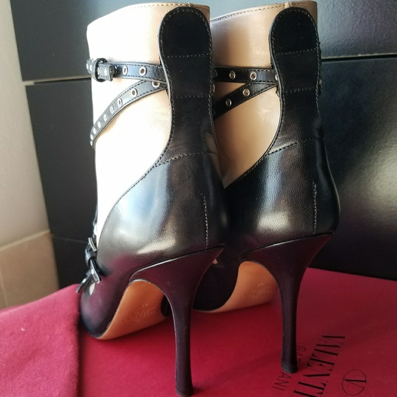 Valentino leather ankle booties 36 nude/black - Picture 4 of 4