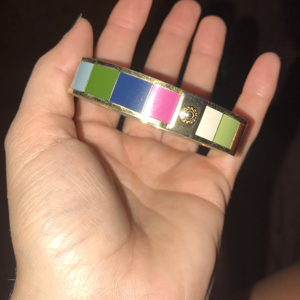 Coach gold and multi colored bracelet
