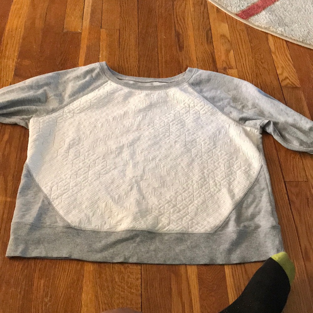Textured gray sweater