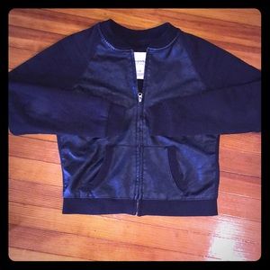 Aeropostale pleather zip up jacket