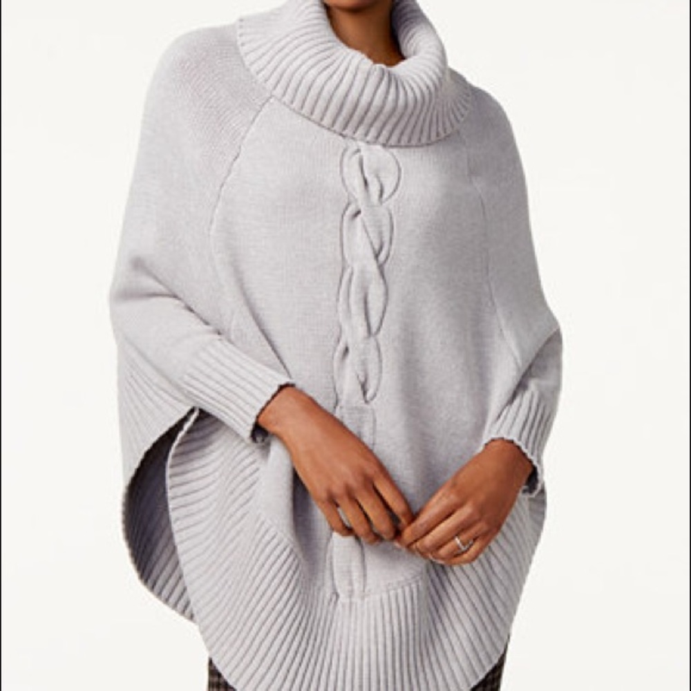 Cable Knit Poncho