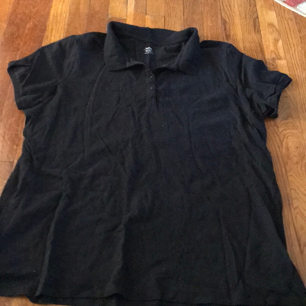 Black polo tee