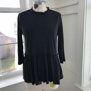 Charcoal flowy blouse