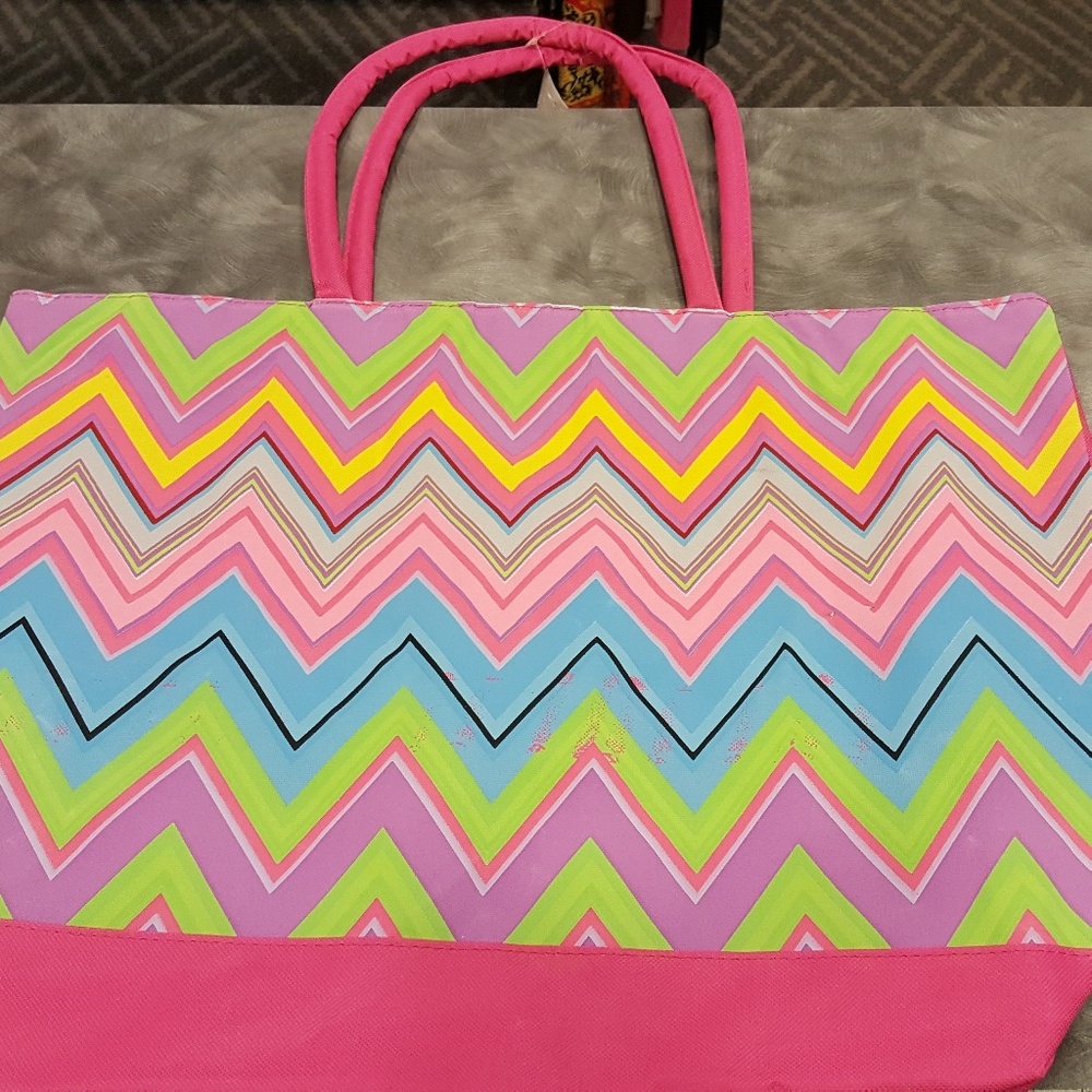 Pink chevron bag