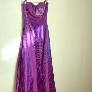 Purple sequenced ball gown