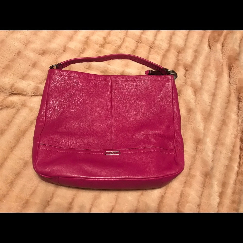 Large authentic fuchsia coach Hobo