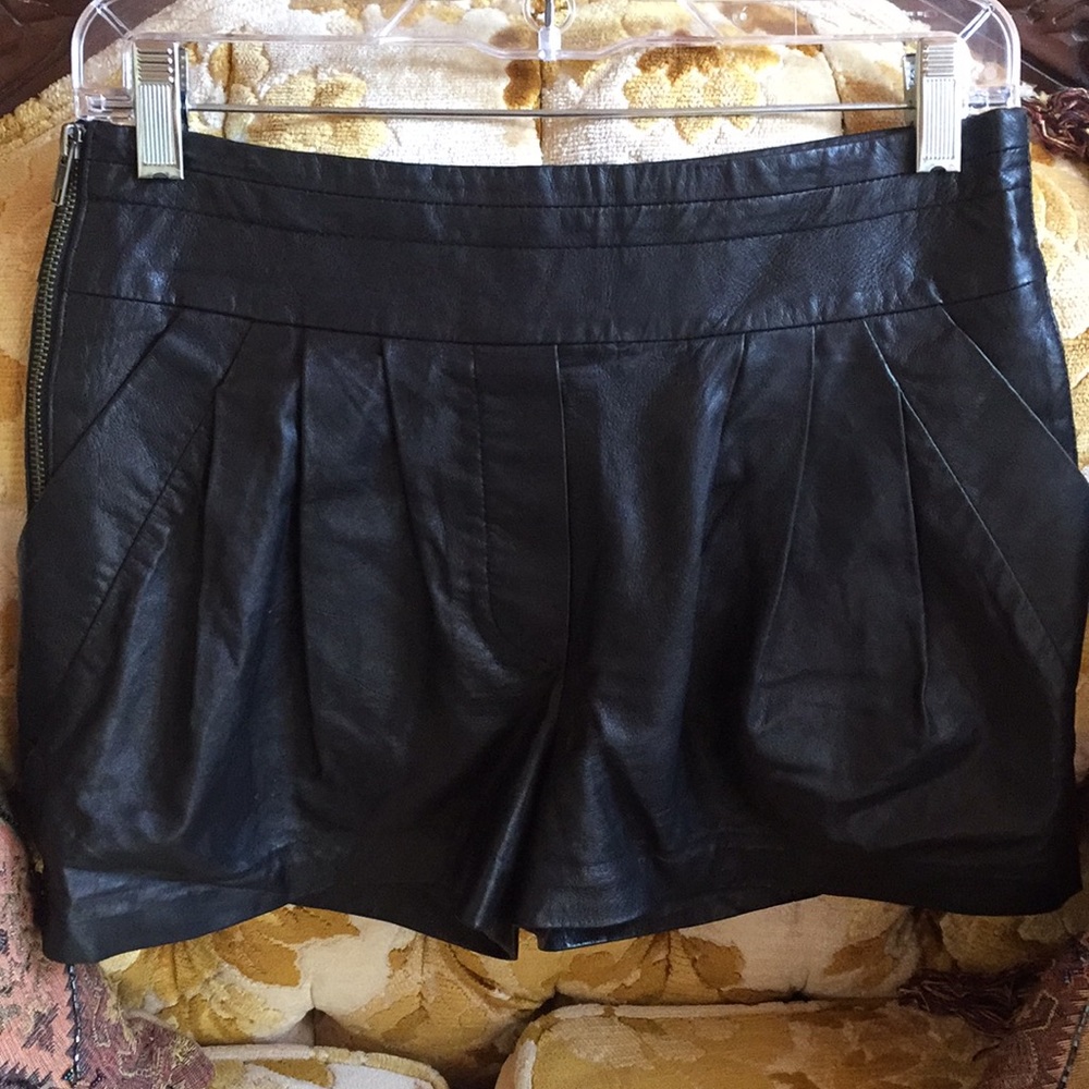 Leather shorts by MACKAGE