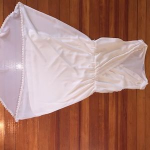Sheer off white dress