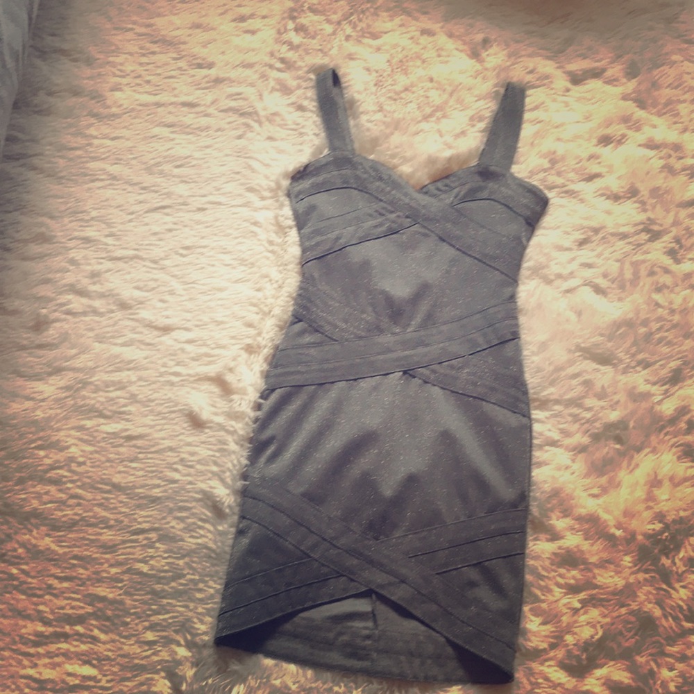 H&M silver sparkly bandage dress
