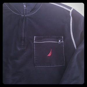 men’s Naitica half zip, black size Large