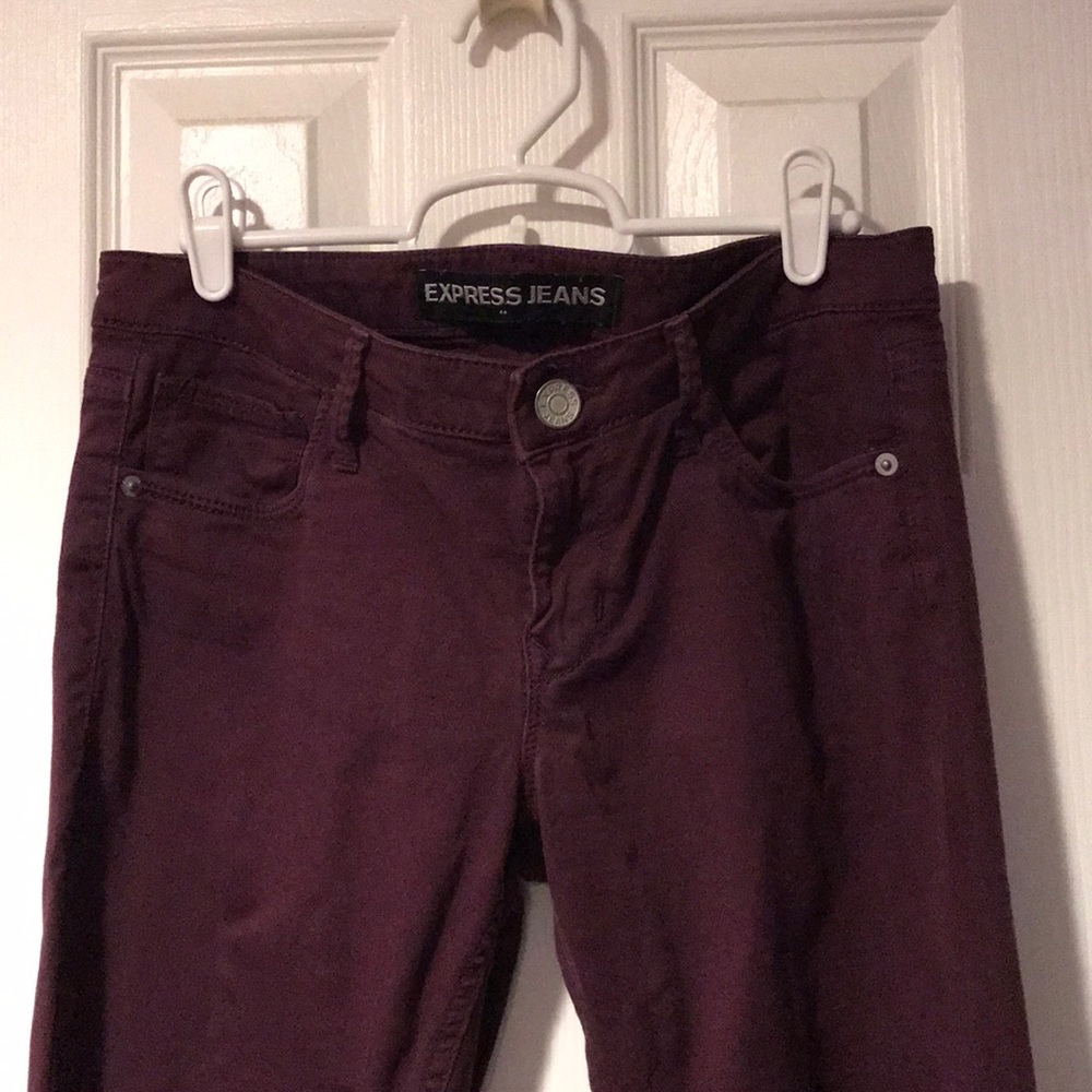 Dark purple jeans