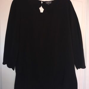 Stitch Fix Papermoon Scallop Detail Black Top