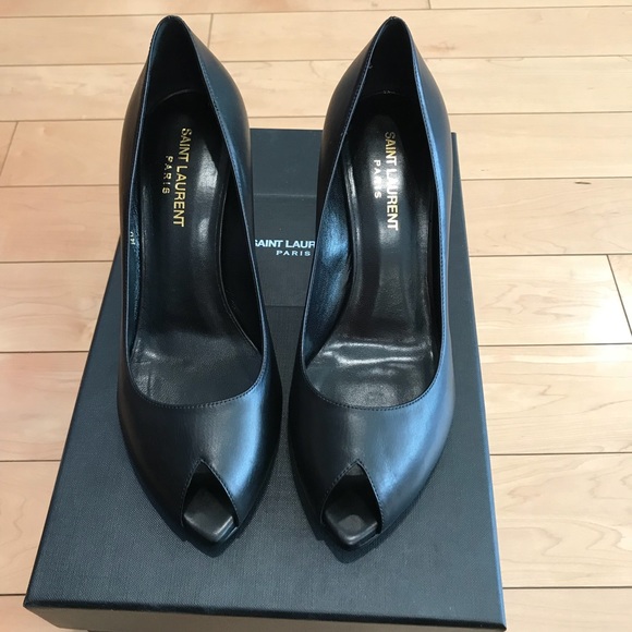 BRAND NEW Saint Laurent open toe pumps - Picture 2 of 8