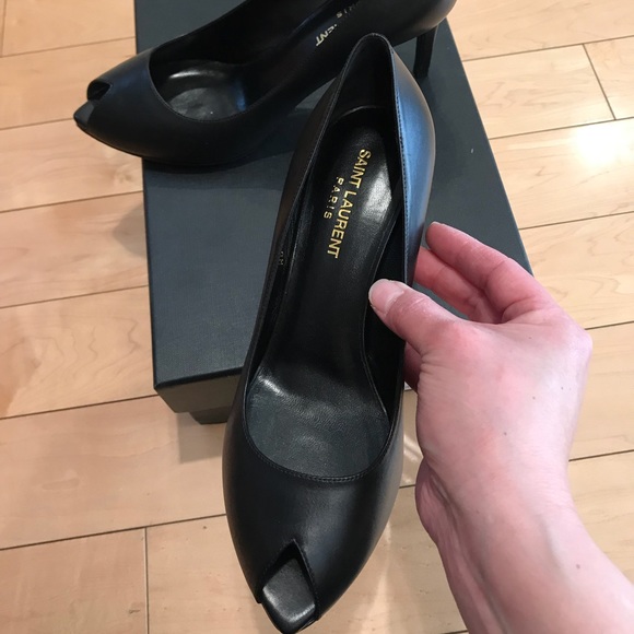 BRAND NEW Saint Laurent open toe pumps - Picture 7 of 8