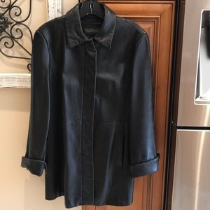 Woman’s Banana Republic Black Leather Jacket.