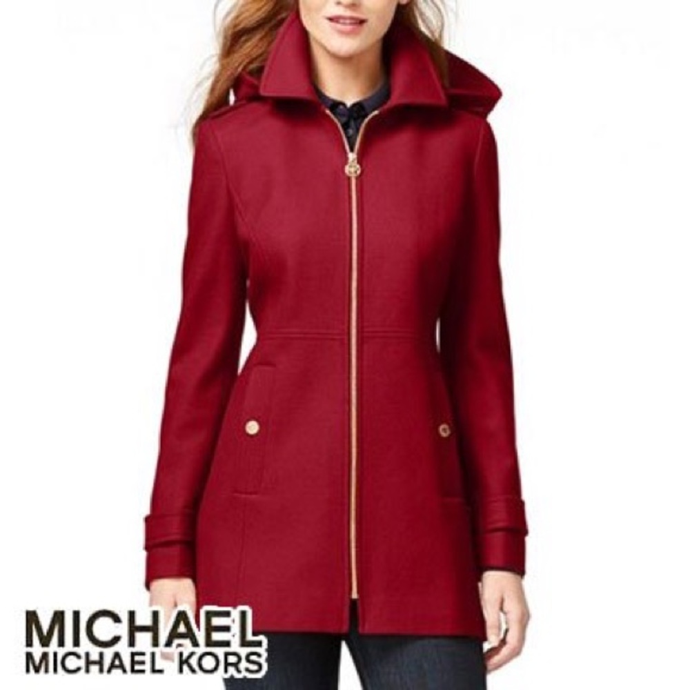 VERY GENTLY USED - Michael Kors Hooded Peacoat