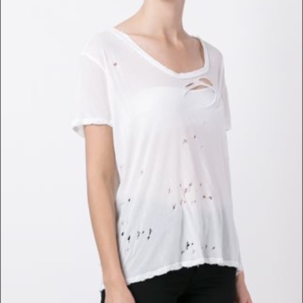 Unravel distressed t shirt