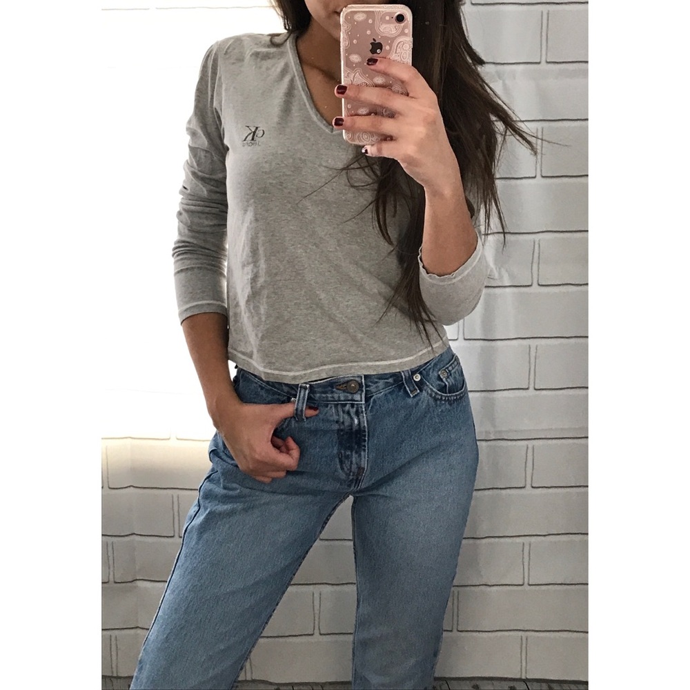 Calvin Klein Long Sleeve Crop Top