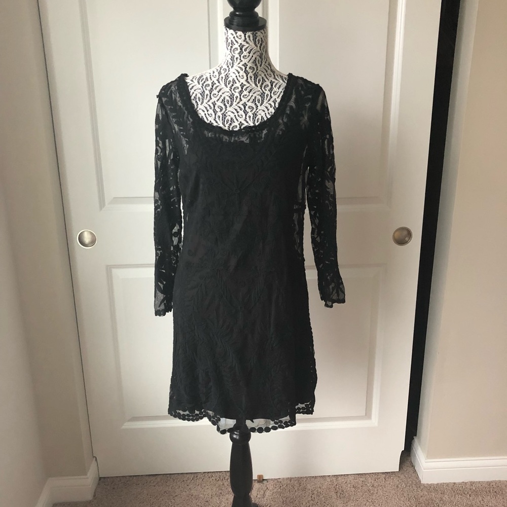 Express Black Long Sleeve Dress
