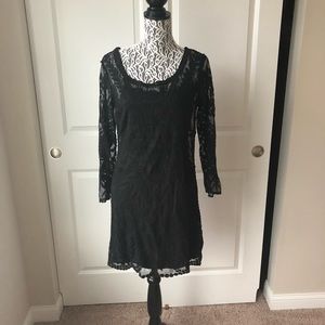 Express Black Long Sleeve Dress