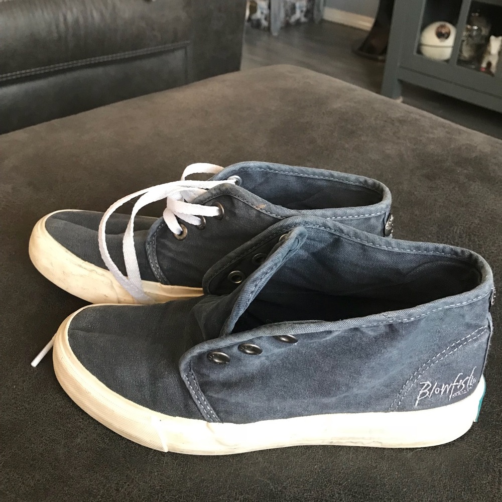 Blowfish blue canvas high tops