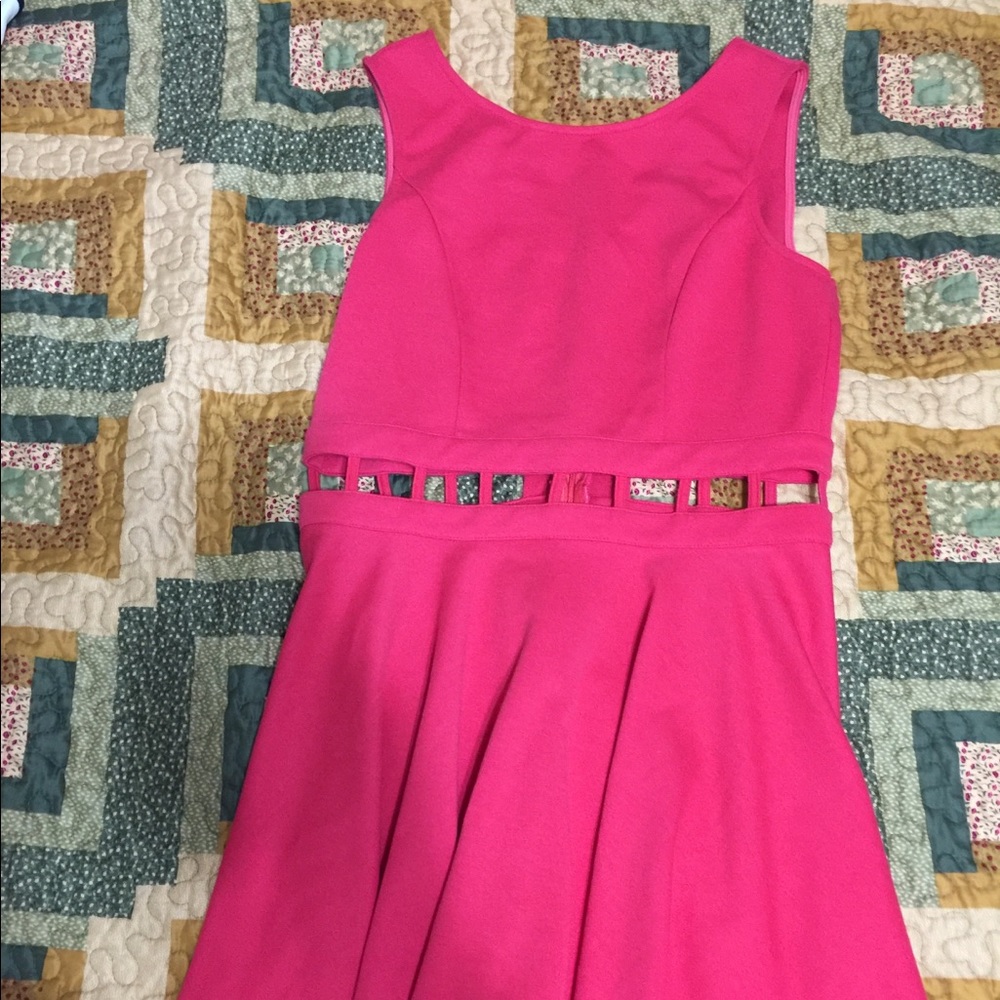 Pink cutout dress