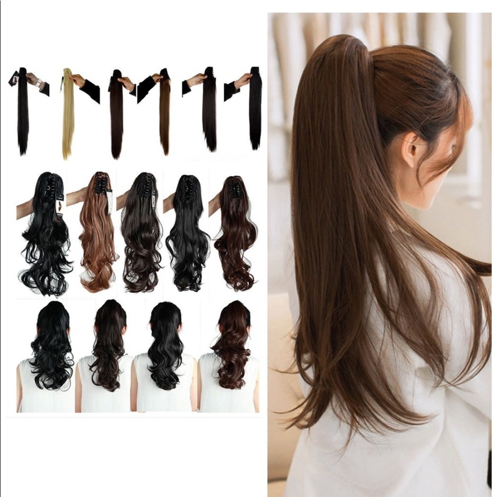 Jaw Clip Ponytail Light Brown