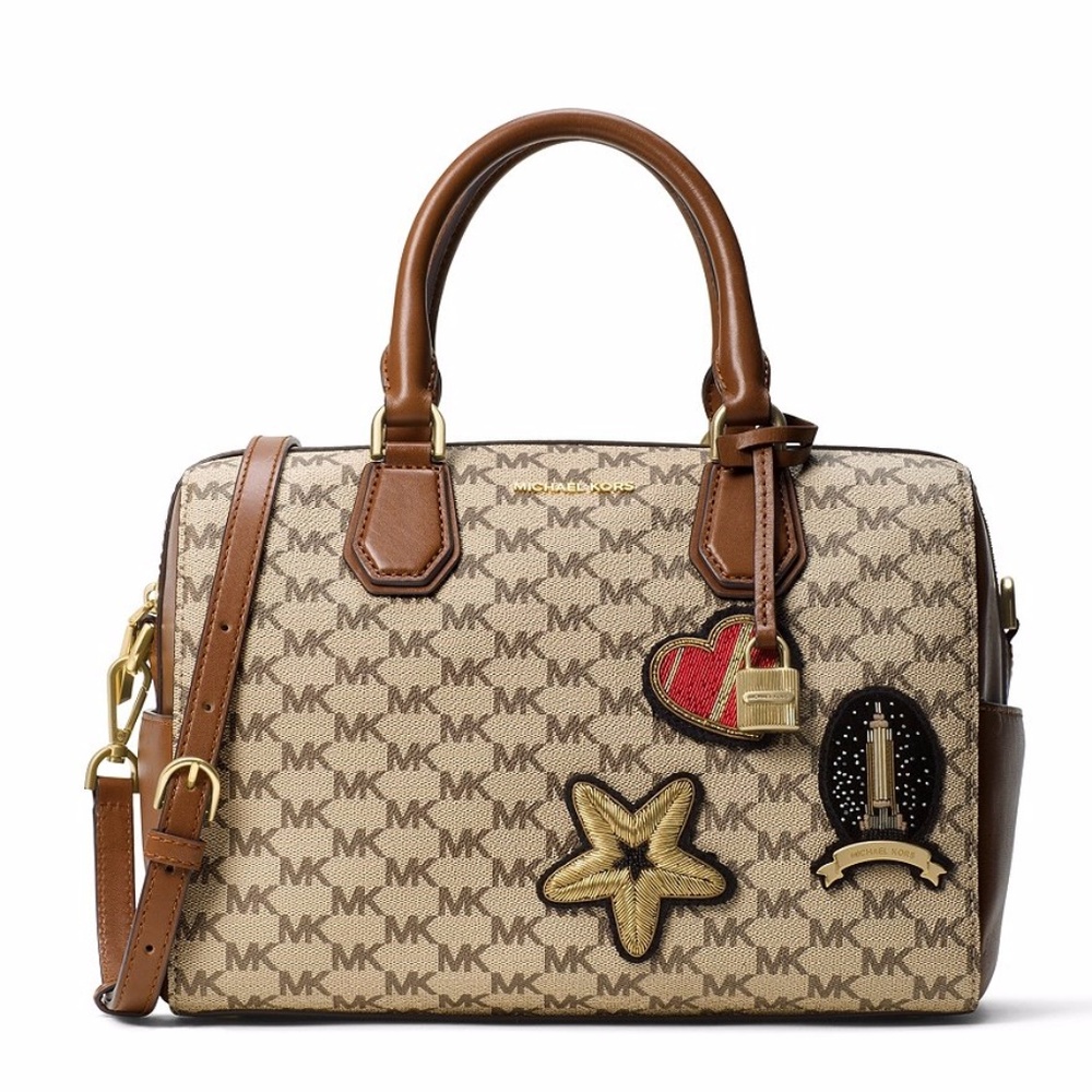 Michael Kors Studio Mercer Patches Satchel Bag