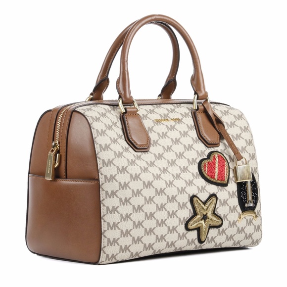 Michael Kors Studio Mercer Patches Satchel Bag - Picture 2 of 5